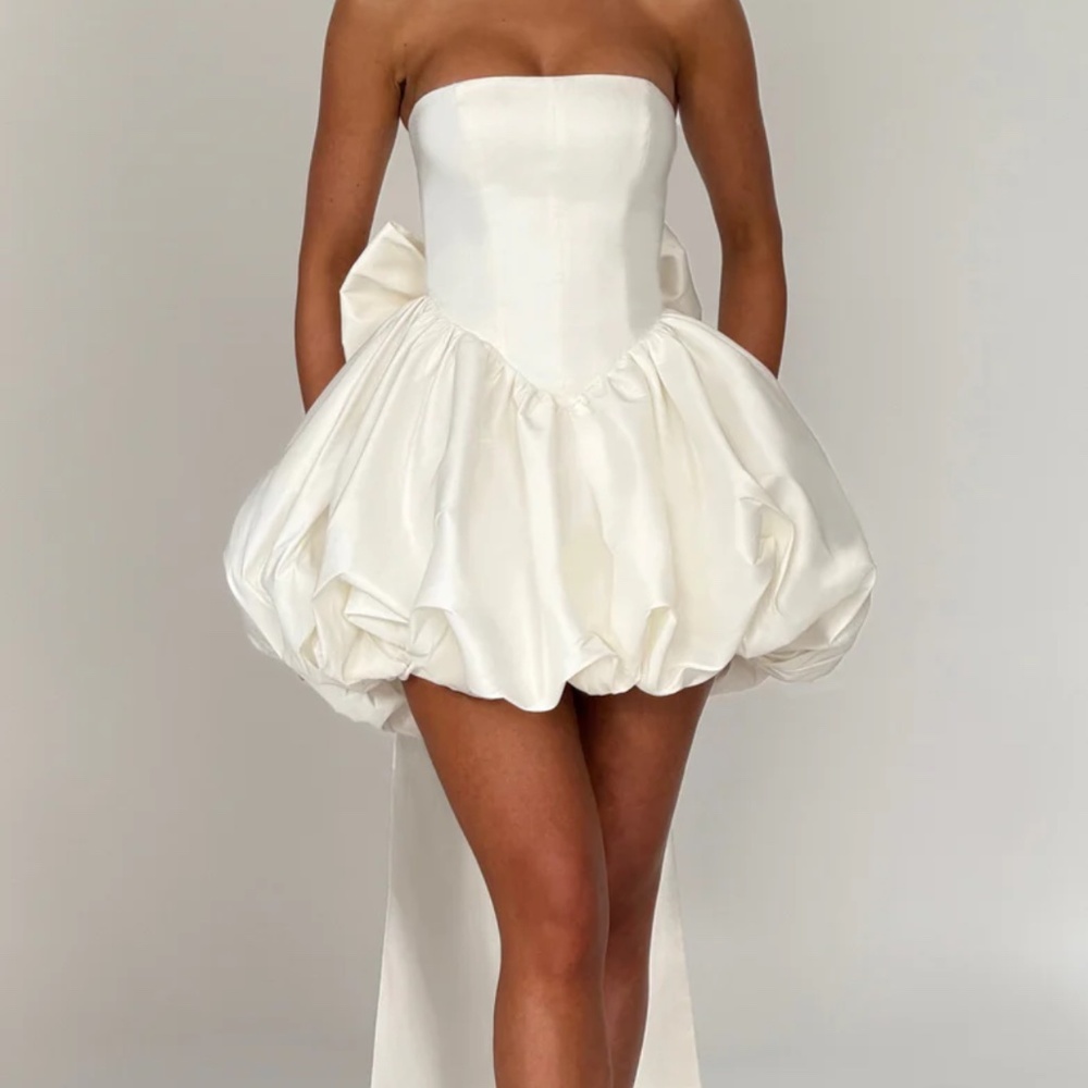 Babyboo Lotus Mini Dress - Ivory - Picture 2 of 2